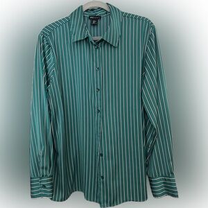 Teal Striped women’s Blouse